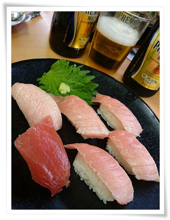 寿司とビールと･･･