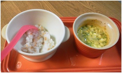 納豆粥とお野菜グラタン